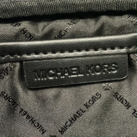MICHAEL MICHAEL KORS Fulton Sport Large Canvas Crossbody Bag - Black & White - Picture 7 of 13